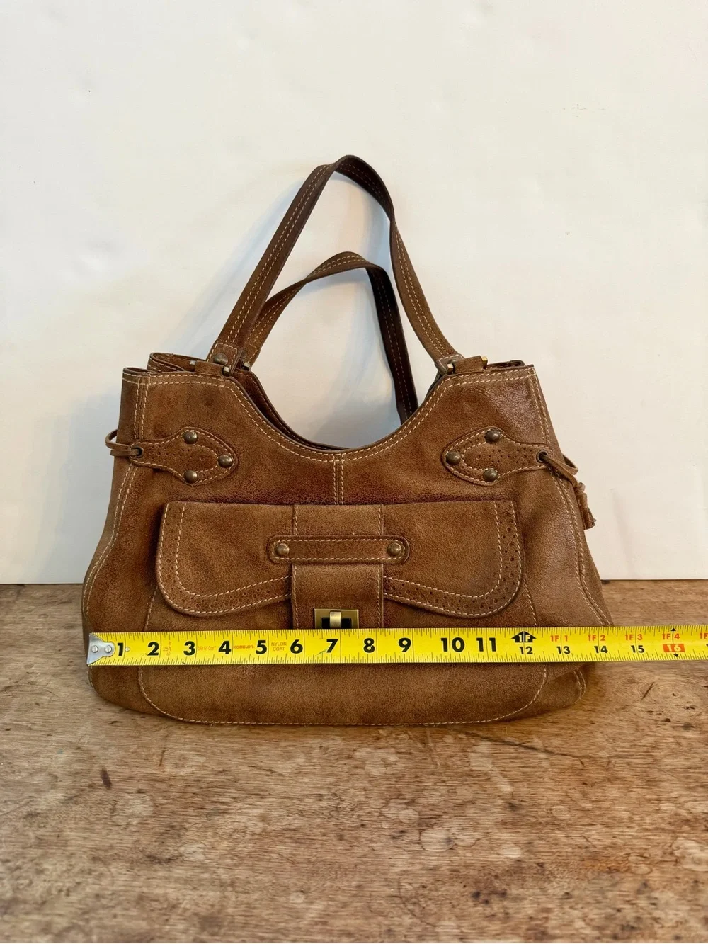 Brown Leather Boho Y2K Shoulder Hobo Bag